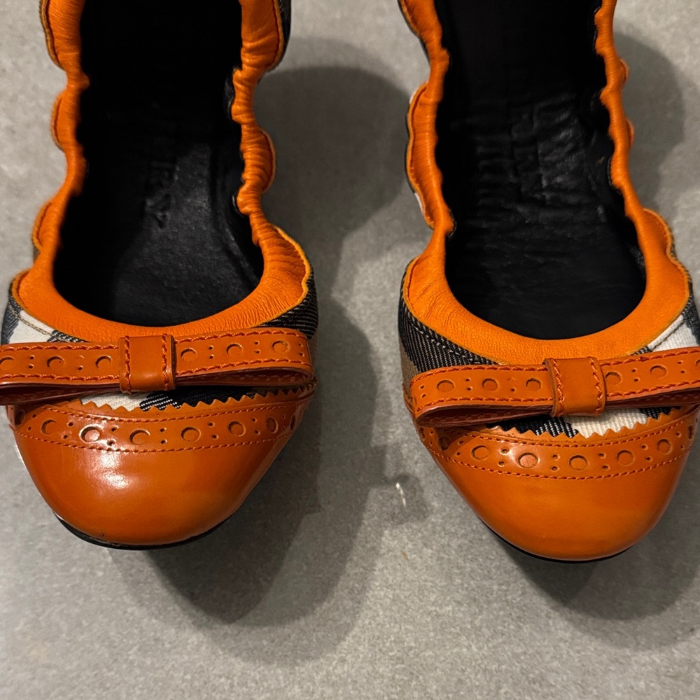 Burberry Orange Checkered ballet flats - Picture 2 of 10